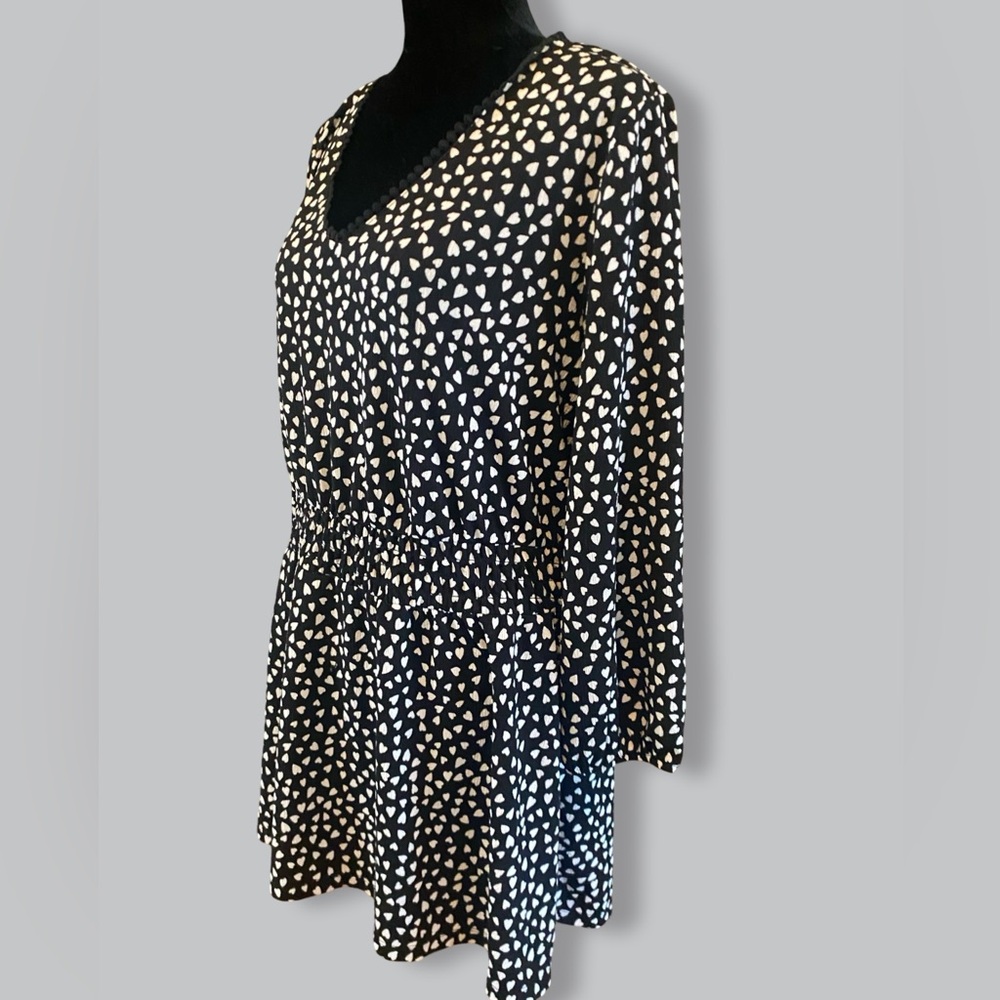Lane Bryant Heart Patterned Blouse